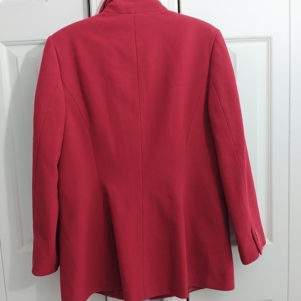Nordstrom Red Wool/CASHMERE Coat Blazer Jacket 12 - Picture 7 of 12